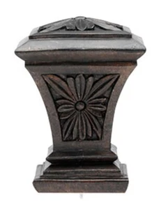 Select Newport finial post window rod antique bronze brushed brown metal square - Picture 1 of 1