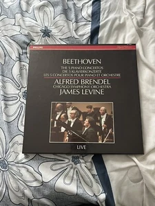 Beethoven 5 Piano Concertos Brendel Levine NM Philips 411 189-1 Stereo Box Set - Picture 1 of 8
