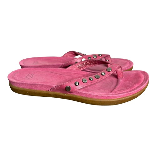 UGG AUSTRALIA Lyndi sandalo infradito con borchie misura 6 rosa 1006357