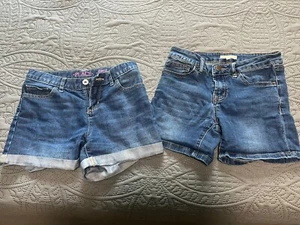 Youth Girl’s Size 10 Jean Shorts Lot Of 2 Pair Cooper Key & Children’s Place - Picture 1 of 4