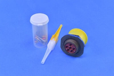 Amphenol Mil-Spec 6P Circular Connector Female Socket 23A Jam Nut DTS24W17-06SN - Image 1 of 4