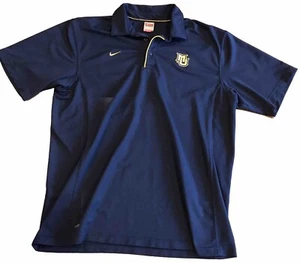 Vintage Nike Dri Fit Marquette Golden Eagles Polo Shirt Mens XL Blue Yellow - Picture 1 of 7