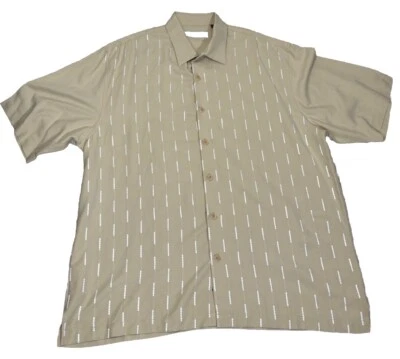 Nat Nast Luxury Originals Silk Beige Retro Camp Shirt Men X Large Geometric - Image 1 of 4