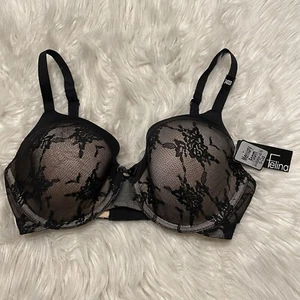 Felina 34DDD Black Parisienne Underwire Back Closure 150695 NEW - Picture 1 of 10