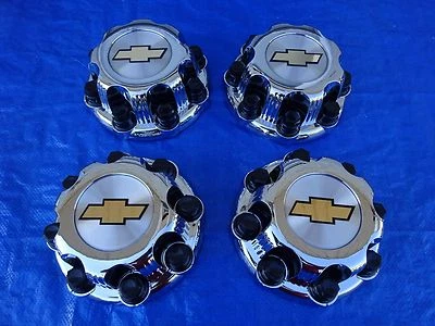 Conjunto de 4 00-08 Chevy Silverado 2500 caminhão tampas centrais cromadas 16" 8 lugares rodas nc - Imagem 1 de 3