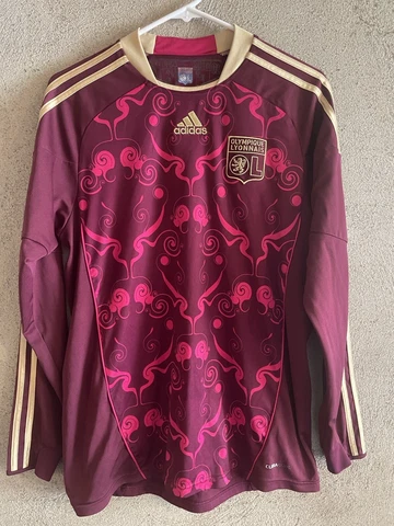 LYON 2010-11 AWAY LONG SLEEVE ClimaCool Adidas Sample Rare!  SHIRT JERSEY SIZE M Cover