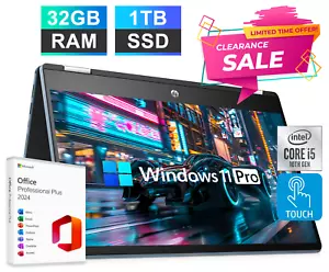 HP Pavilion Laptop X360 2-in-1 14 FHD Touch Intel i5 32GB RAM 1TB SSD Win 11 Pro - Bild 1 von 9