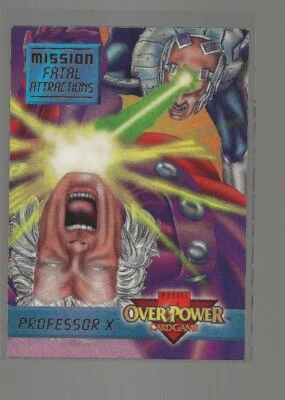 1995 Fleer Marvel Overpower Professor X #7 Fatal Attraction Card - Image 1 of 2