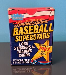 1987 Fleer Baseball Superstars Card Set (Limited Edition, 44 Cards & 6 Stickers)