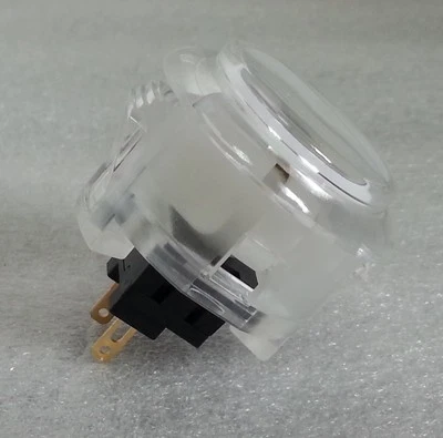 Japan Sanwa Clear White Buttons x 1 pc OBSC-30-CW Video Arcade Parts - Image 1 of 4