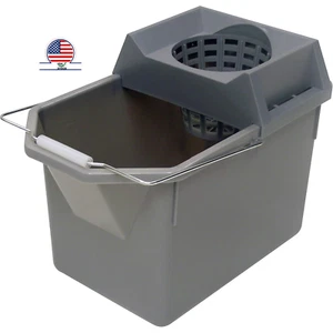 Rubbermaid Commercial Products, cubo de cubo/fregona ligero de 15 cuartos de galón con gris - Imagen 1 de 1