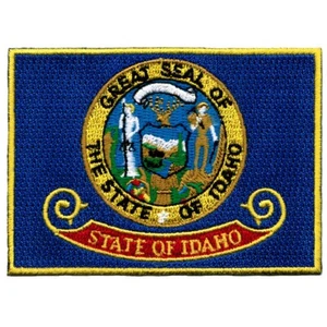 PARCHE DE BANDERA DE ESTADO IDAHO bordado hierro EMBLEMA IDENTIFICACIÓN aplique emblema NUEVO MEJOR - Imagen 1 de 1