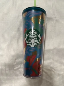 Starbucks Spring 2022 Flower Acrylic Tumbler - Cold Cup - 24 Oz - Picture 1 of 5