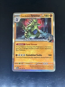 Pokemon Destined Rivals Team Rocket's Tyranitar 96/182 Rare - Picture 1 of 2