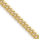 14k 4.5mm Semi-solid Miami Cuban Chain Necklace