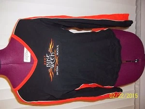 Top de mujer talla grande 2007 Daytona Week FL NEGRA NARANJA L/S ¡BONITA! - Imagen 1 de 4