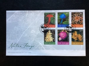 NZ 2002 Native Fungi FDC, NZ Post Brand, Bureau FDI, Unaddressed (L206) - Picture 1 of 2