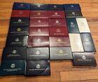 Lot Of 27 Mixed Us Mint Commemorative Coin Dollars Boxes Empty Boxes Most W Coa!