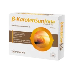 Beta Carotene Sun Forte 30 TAB - Vegan - Beautiful tan carotene carotene Carotin - Zdjęcie 1 z 5