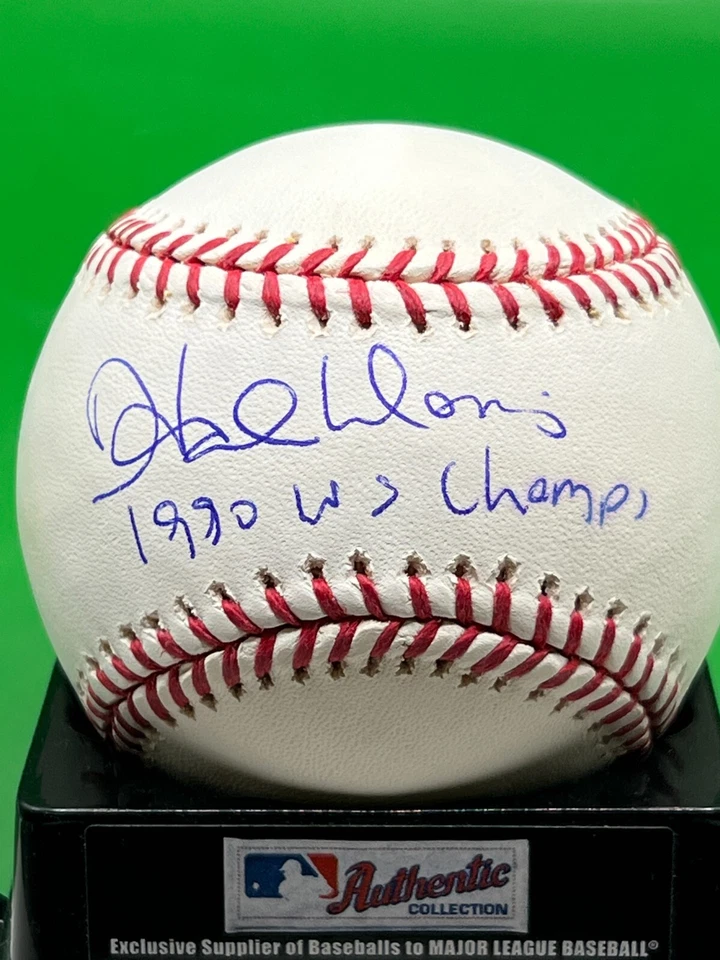 HAL MORRIS  CINCINNATI REDS  1990 WS CHAMPS  SIGNED OML BALL - Image 1 of 1