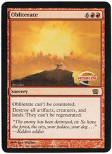 MTG Oversized Obliterate 8th Edition Box Topper (Promo Worlds)