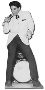 SC-239 Elvis White Jacket Drum Höhe 180cm Pappaufsteller Kinoaufsteller Figur