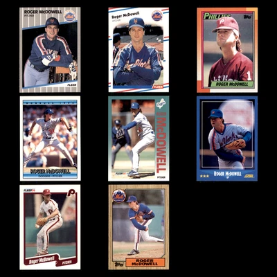 Roger McDowell Lot 8 Baseball Cards 1989 Fleer New York Mets Set Collection MLB - Image 1 of 4
