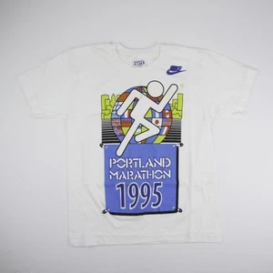 Vintage Portland Marathon Shirt Herren Small weiß Running Nike 1995 Race Tee 90s - Bild 1 von 3