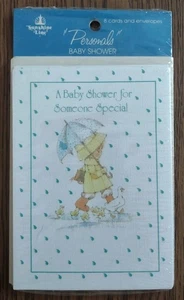 8 TARJETAS DE INVITACIÓN DE BABY SHOWER VINTAGE CON ESCRITURA por Warner Press - Imagen 1 de 2