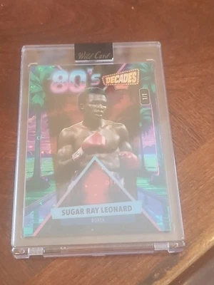 sugar ray leonard 1/1 card one of one out 1 only rare limited decades boxing - Image 1 of 2
