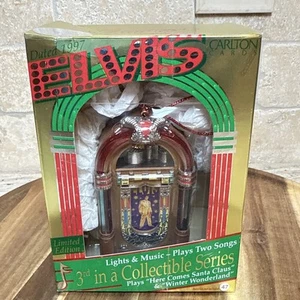Elvis Presley Music Lights Ornament Limited Jukebox Carlton Dollhouse Miniature - Picture 1 of 8