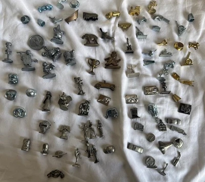 Enorme Lote 80+ Fichas Monopolio Metal Disney Bob Esponja Varios Bronce Plata Oro Foto 1 de 4