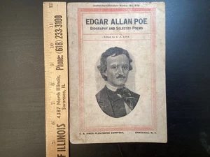 Edgar Allan Poe Biography & Selected Poems by S. A. Link 1910 Antique Booklet - Foto 1 di 20