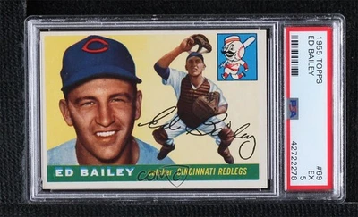 1955 Topps Ed Bailey #69 PSA 5 - Image 1 of 2