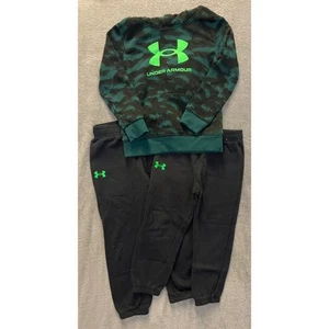 Under Armour hoodie And Pants Kids Set Size 5T w/extra matching jogger bottom 6Y - Picture 1 of 5