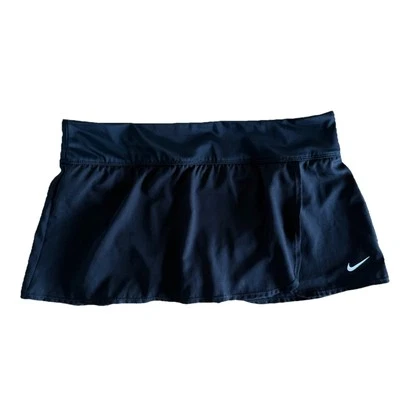 Nike Solid Element Swim Boardskirt Black Womens Large Sporty Preppy Summer Pool - Image 1 of 4