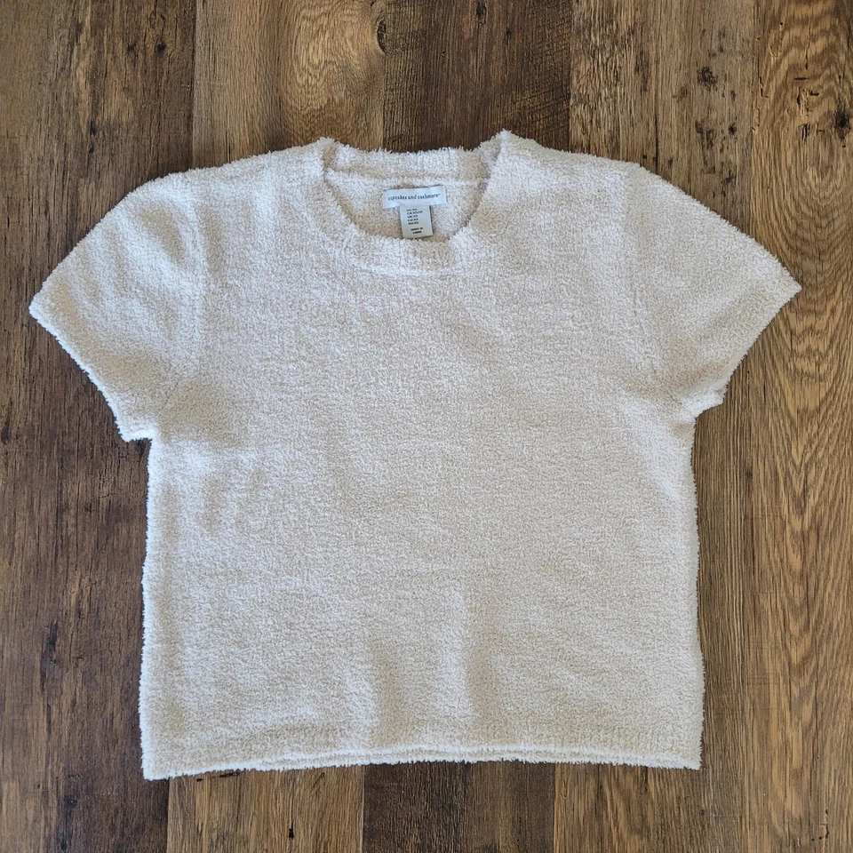 NUEVO CON ETIQUETAS Cupcakes y Cachemira Para Mujer XS Top Recortado Acogedor Prendas para Dormir Íntimas Suave Foto 1 de 4