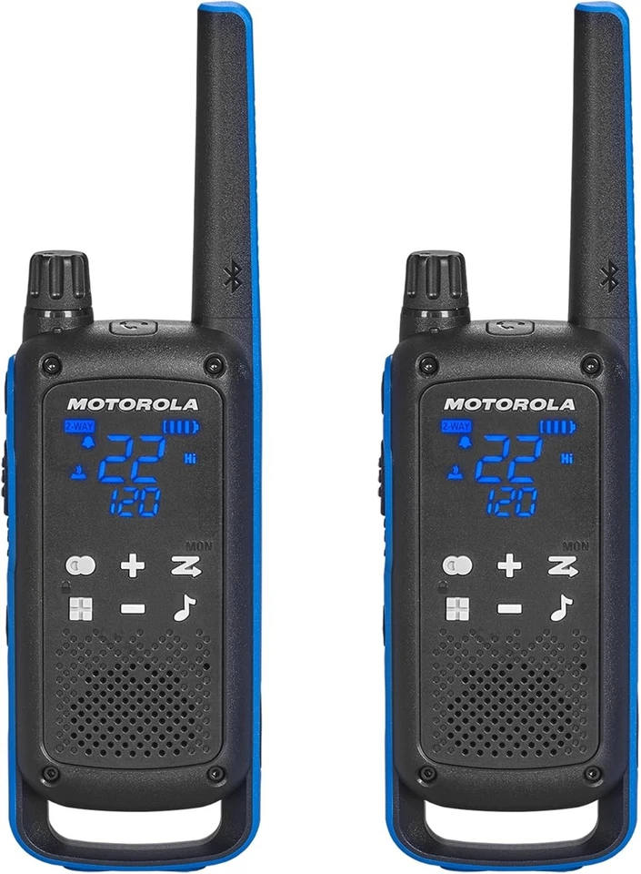 Motorola Solutions T802 Talkabout Black W/Blue 2 Pack
