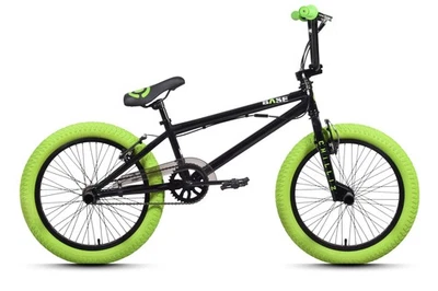 CHILLIZ BMX Freestyle 20 Zoll XB.01 schwarz-grün Kinder Erwachsene V-Brake 360°