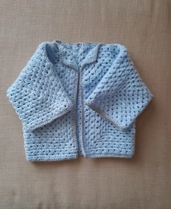 Hand Crochet Baby Cardigan - Picture 1 of 3