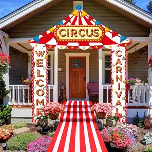 4 Pcs Carnival Circus Tent Decorations Carnival Entryway Door Party Decor Red... - Picture 1 of 6