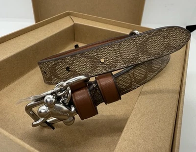 COACH KHAKI SADDLE SMALL PET COLLAR GIFT BOXED NWT CH144 - Image 1 of 4