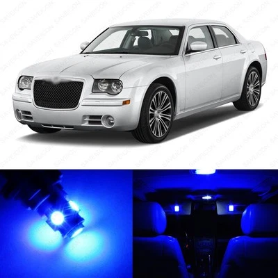 14 x Pacote de Luz Interior LED Azul para 2005 - 2010 Chrysler 300 300C + FERRAMENTA - Imagem 1 de 4