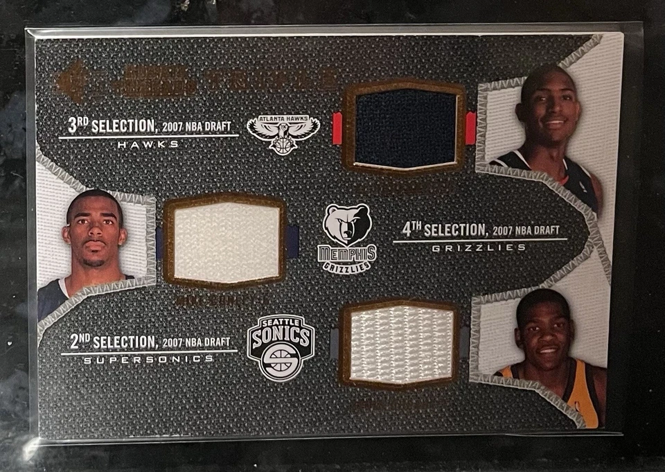 2007-08 Topps Rookie Triple Threads Kevin Durant/Al Horford/Mike Conley - Image 1 of 2