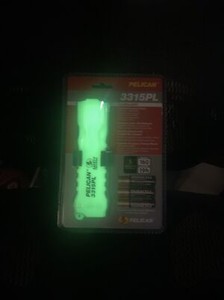 Pelican 3315PL Medium LED Flashlight, 160 Lumens, Photoluminescent