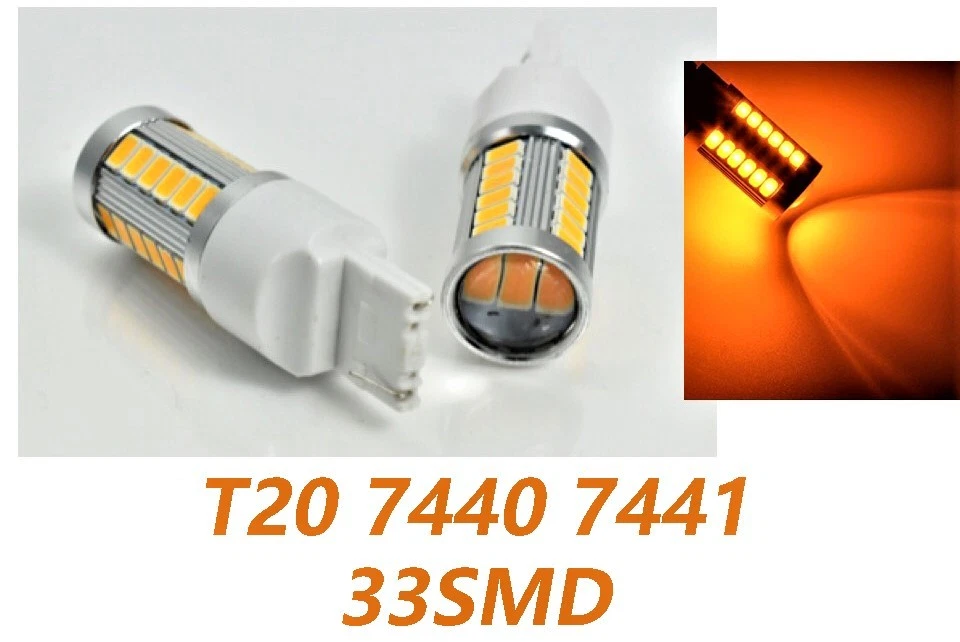 Luces intermitentes traseras ámbar T20 7440 7441 W21W 992 33 bombilla LED A1 L Foto 1 de 1