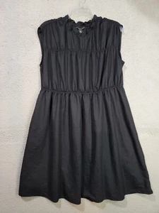 Shirred Black Dress Medium Ann Taylor Sleeveless Maxi Dress Blouson - Picture 1 of 9