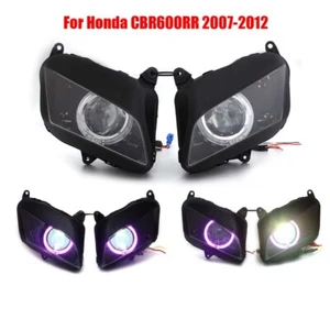 Fully Assembly Headlight HID Projector Angel Eyes 35W For Honda CBR600RR 2007-12 - Picture 1 of 18