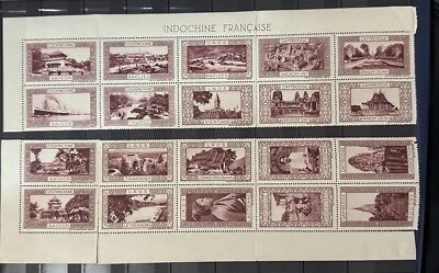 RARO CONJUNTO DE SELLOS CARTELES CENICIENTA TURISMO INDOCHINA VIETNAM FRANCÉS RARO Colección Foto 1 de 4