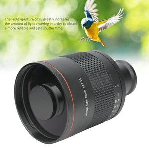 900mm F8.0 Super Telephoto Mirror Lens Black for Sony NEX Mount Camera Outdoor - Picture 1 of 11